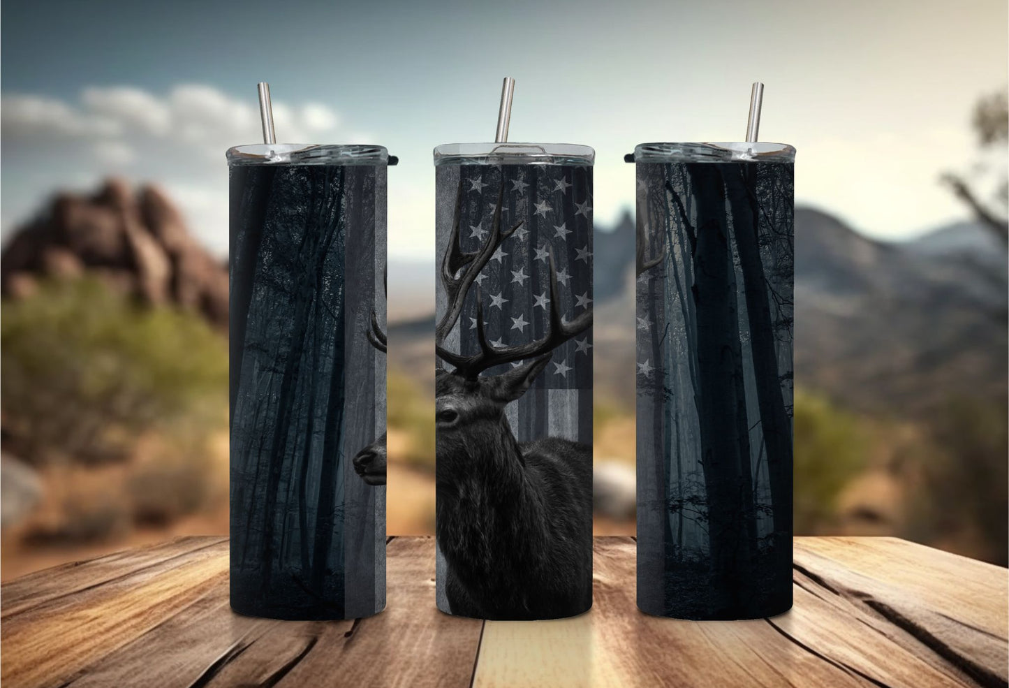 Patriotic Deer Tumbler