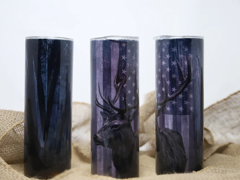 Patriotic Deer Tumbler